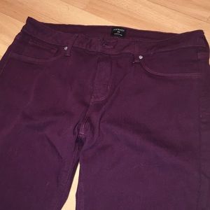 Eggplant Just Black skinny jeans